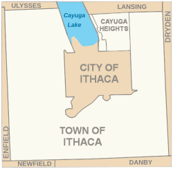 Town of Ithaca map