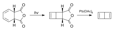 Dewar benzene synthesis reported by van Tamelen and Pappas[5]