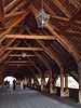 Covered Wooden Bridge over the Aare River