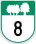 Route 8 marker