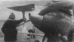 Photo of C. C. Mosley, who piloted the R-1 Racer to victory at the 1920 National Air Races in New York.