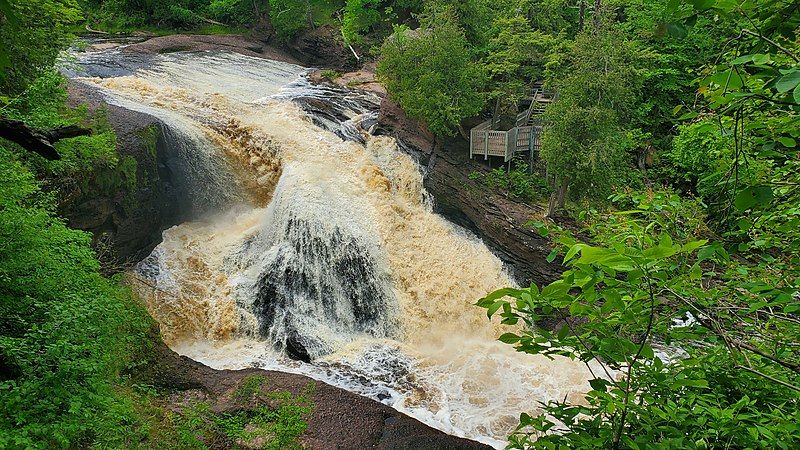 File:Rainbow Falls Michigan.jpg