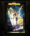 A stained glass window in the Columbarium