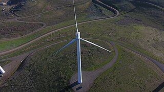 New wind turbine at the Altamont Pass Wind Farm