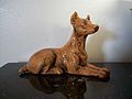 Sculpture of a dog.