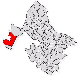 Location in Mehedinți County