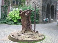 Gutenberg at his Printing Press (2000), in front of St. Christoph, Mainz