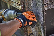 An example of D3O hand protection