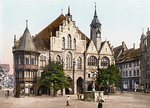 Photochrom of Hildesheim townhall