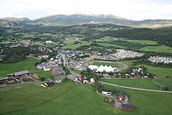 View of Høylandet village