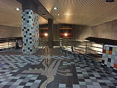 Mezzanine of the LA Metro Hollywood/Western station