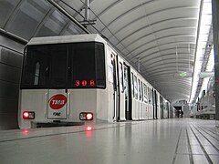 A Series 3000 train in the platform