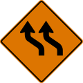 CW1-4bL Double lane shift (left)