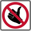 R9-4 No hitchhiking (symbol)