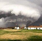 The tornado near peak intensity