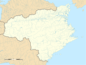 Map showing the location of Ōasayama Prefectural Natural Park