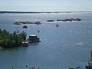 Houseboats on Great Slave Lake