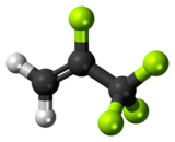 2,3,3,3-Tetrafluoropropene molecule