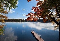 A typical lake scene in Muskoka Lakes