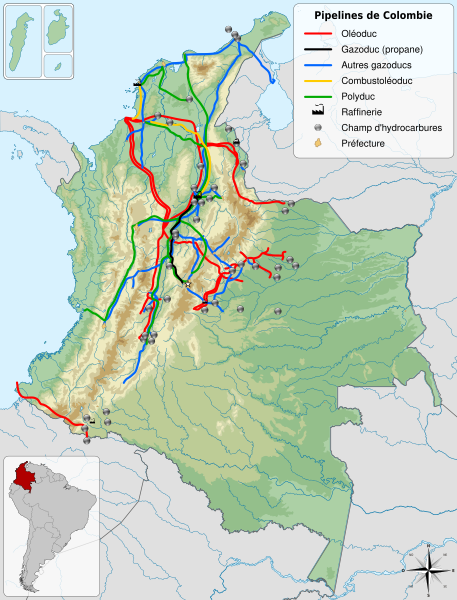 File:Colombia Pipelines map-fr.svg