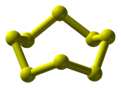 Ball and stick model of octathiocane