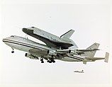 Enterprise on top of the Shuttle Carrier Aircraft