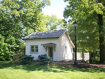 The old Kent Jail, a listing on the National Register of Historic Places dating to the 1860s.