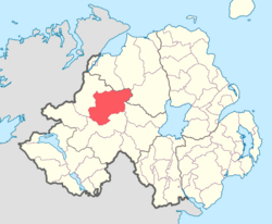 Location of Strabane Upper, County Tyrone, Northern Ireland.