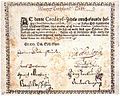 Image 42The first paper money in Europe, issued by the Stockholms Banco in 1666. (from Banknote)