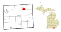 Location within Lenawee County