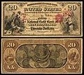 Twenty-dollar National Gold Bank Note