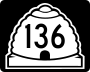 State Route 136 marker