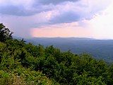 View from the Cherohala Skyway on the slopes of Hemlock Knob, looking southeast.