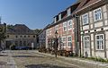 Timberframed houses at marketplace Angermuende