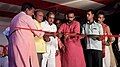 Kapildev Singh inaugurating Dussehra Jagran in Pokharpur in 2016