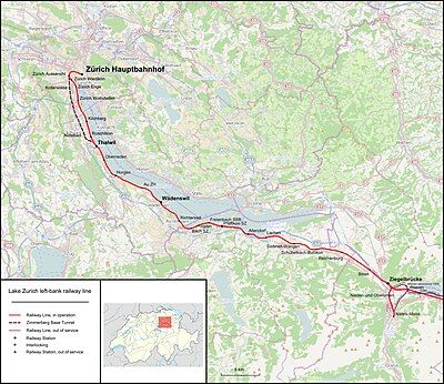 Linksufrige Zürichseebahn en