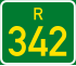 Regional route R342 shield