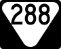 State Route 288 marker