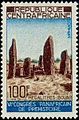 Image 20The Bouar Megaliths, pictured here on a 1967 Central African stamp, date back to the very late Neolithic Era (c. 3500–2700 BCE). (from Central African Republic)