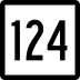 Route 124 marker