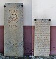 Headstones of Saint Peter and Paul outside the church