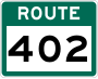 Route 402 marker