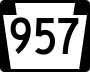 Pennsylvania Route 957 marker