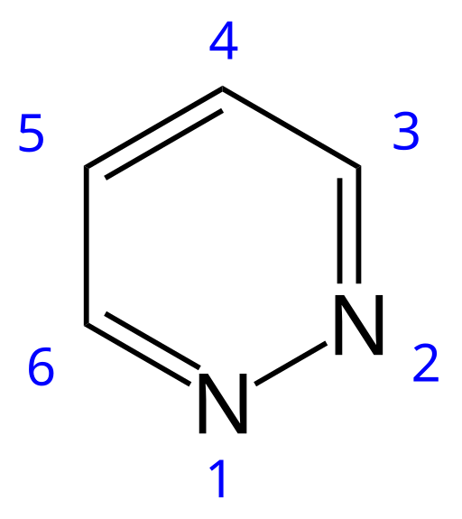 File:Pyridazine 2D numbers.svg