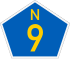 National route N9 shield