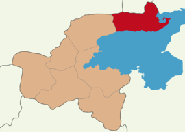 Map showing Adilcevaz District in Bitlis Province