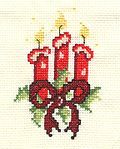 Christmas card with embroidery