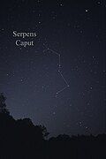 Serpens Caput in the night sky