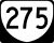 State Route 275 marker