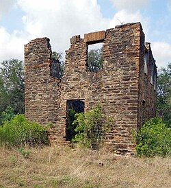 Ruins of the Benton City Institute, February 2011